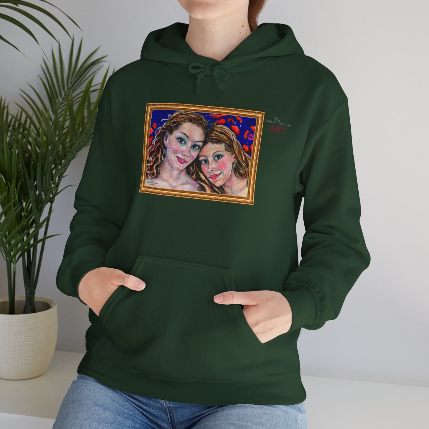 Unisex Heavy Blend™ Hooded Sweatshirt - Motiv: Front "Freundinnen" H 17,5 cm