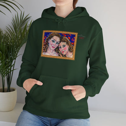 Unisex Heavy Blend™ Hooded Sweatshirt - Motiv: Front "Freundinnen" H 17,5 cm