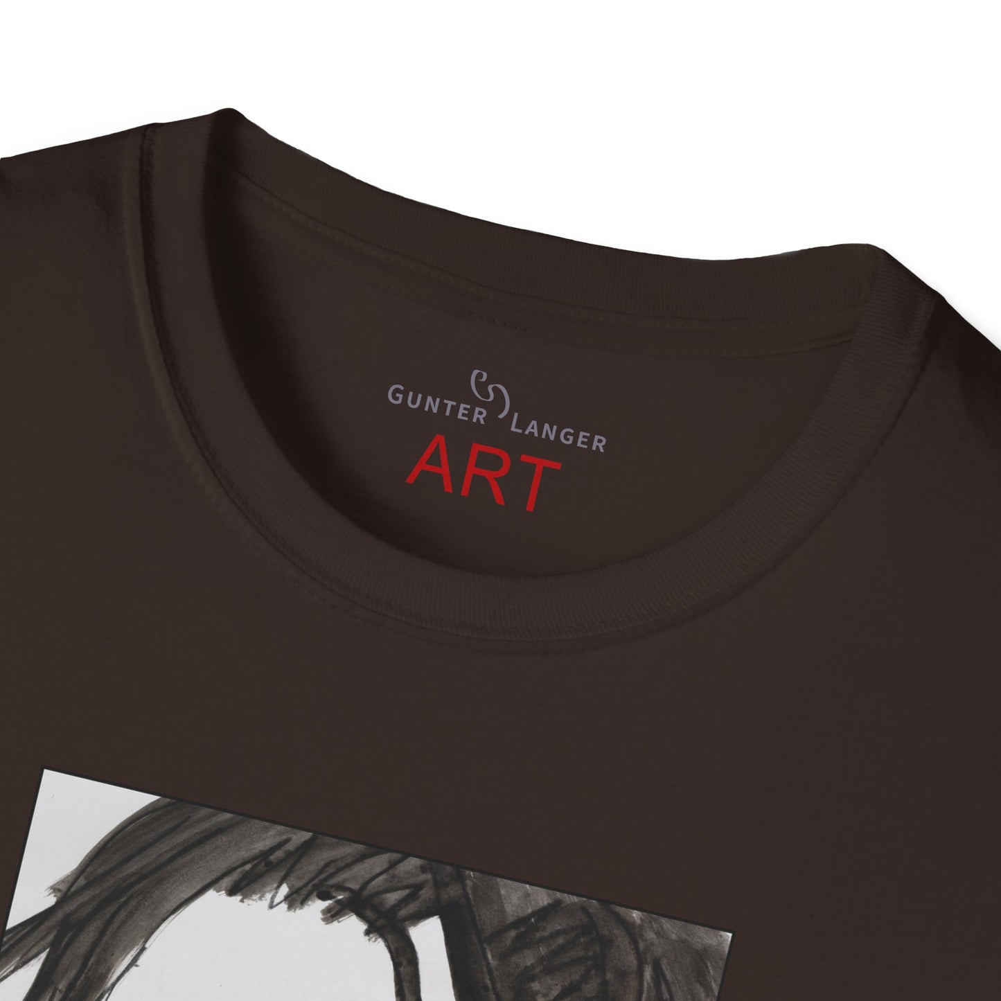 Unisex Softstyle T-Shirt - Motiv: Front & Rückseite Edda, 28,5 cm, Neck Label