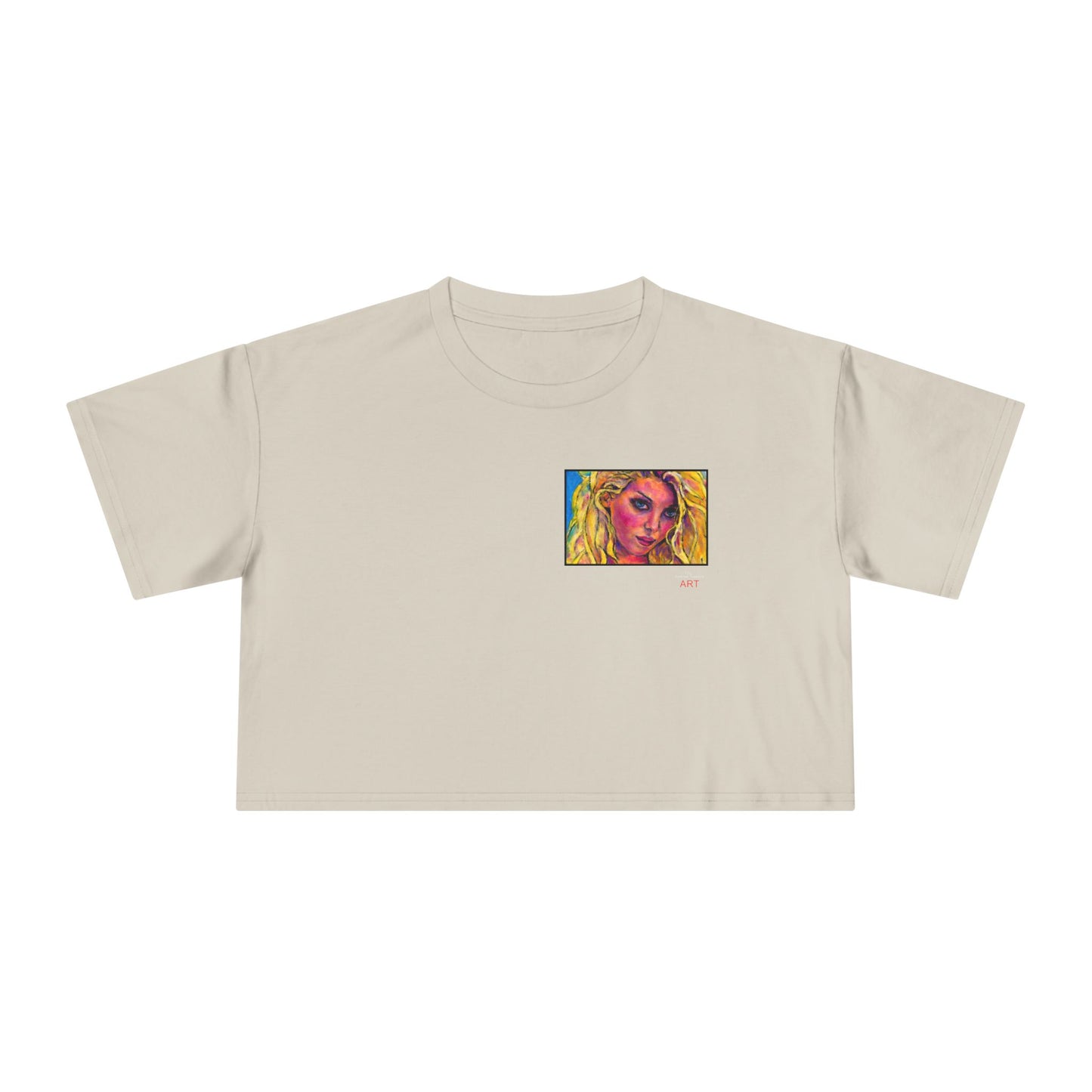 Women's Crop Tee - Motiv: Front "Maria" H 8,6 cm & Rückseite "Maria" (Ausschnitt) H 24,8 cm