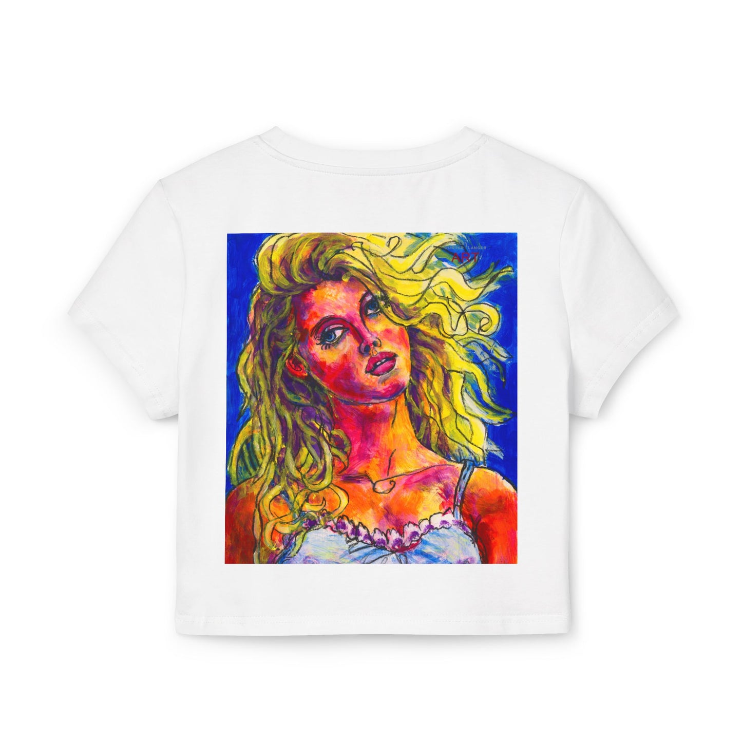 Women's Baby Tee - Motiv: Front Mascha, H36 cm & Rückseite Mascha, H 9,5 cm