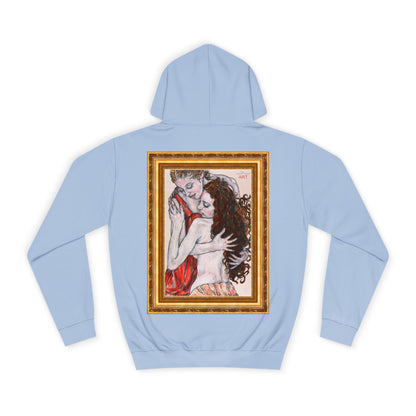 Unisex College Hoodie - Motiv: Rückseite Bei dir (gerahmt), H 49 cm