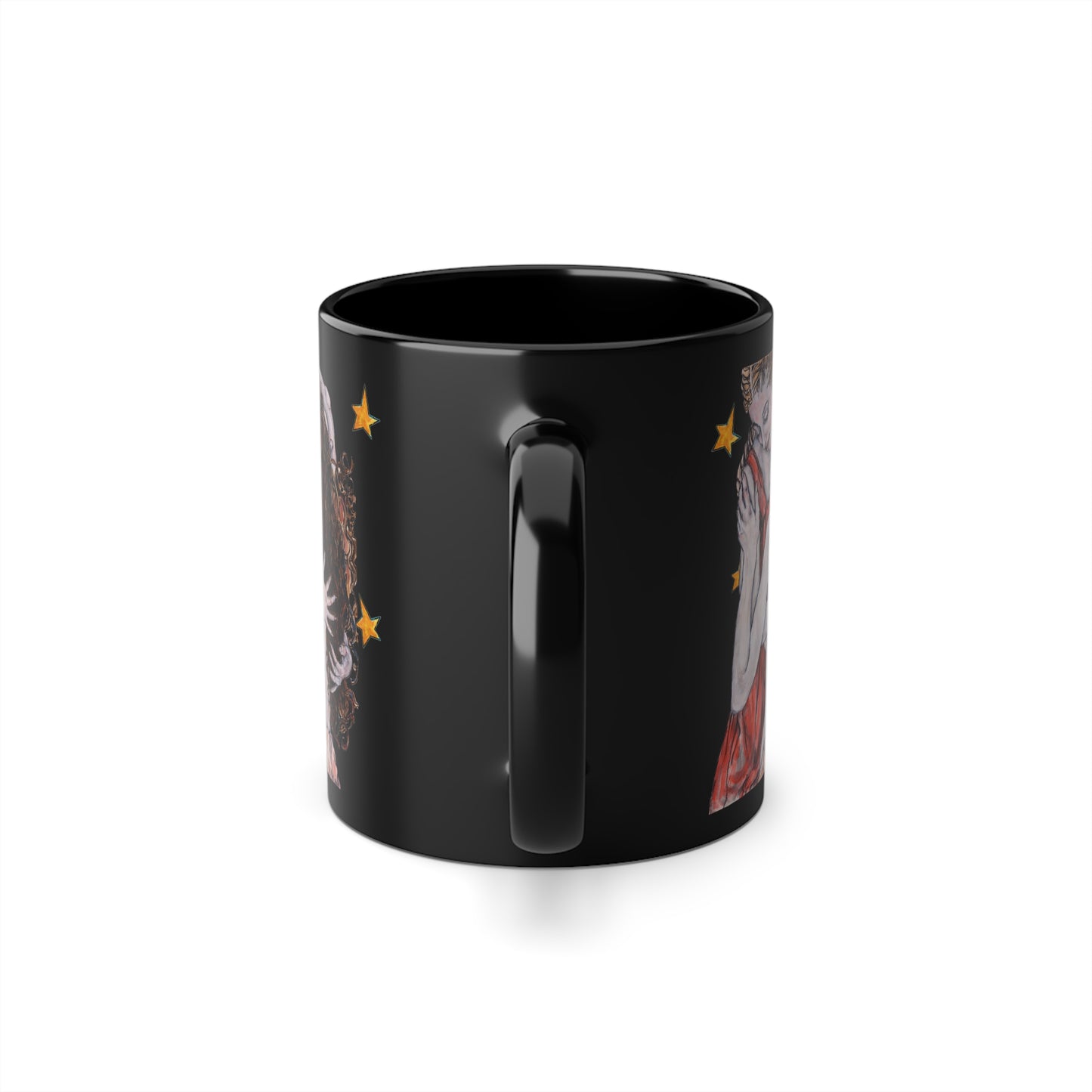 Black Coffee Cup, 11oz - Motiv: Bei dir, Nachthimmel mit Sternen, DE