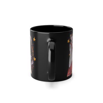 Black Coffee Cup, 11oz - Motiv: Bei dir, Nachthimmel mit Sternen, DE