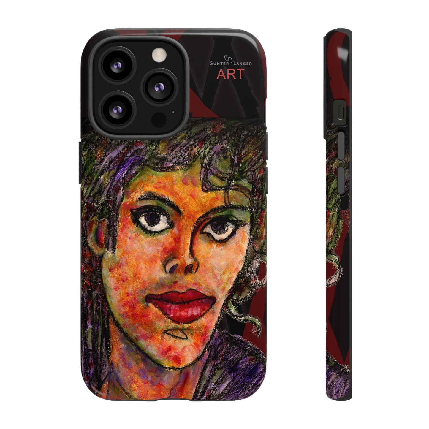 Tough Cases - iPhone - Motiv: MJ, Schwarz