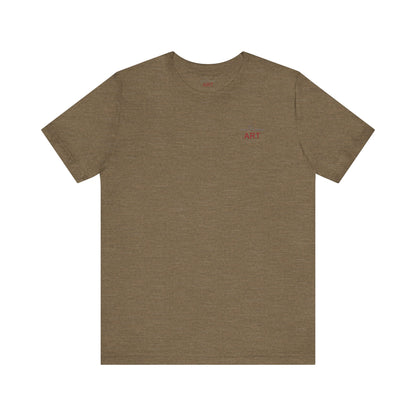 Unisex Jersey Short Sleeve Tee - Motiv: Front Logo & Rückseite Giselle H 48,42 cm, N-Label