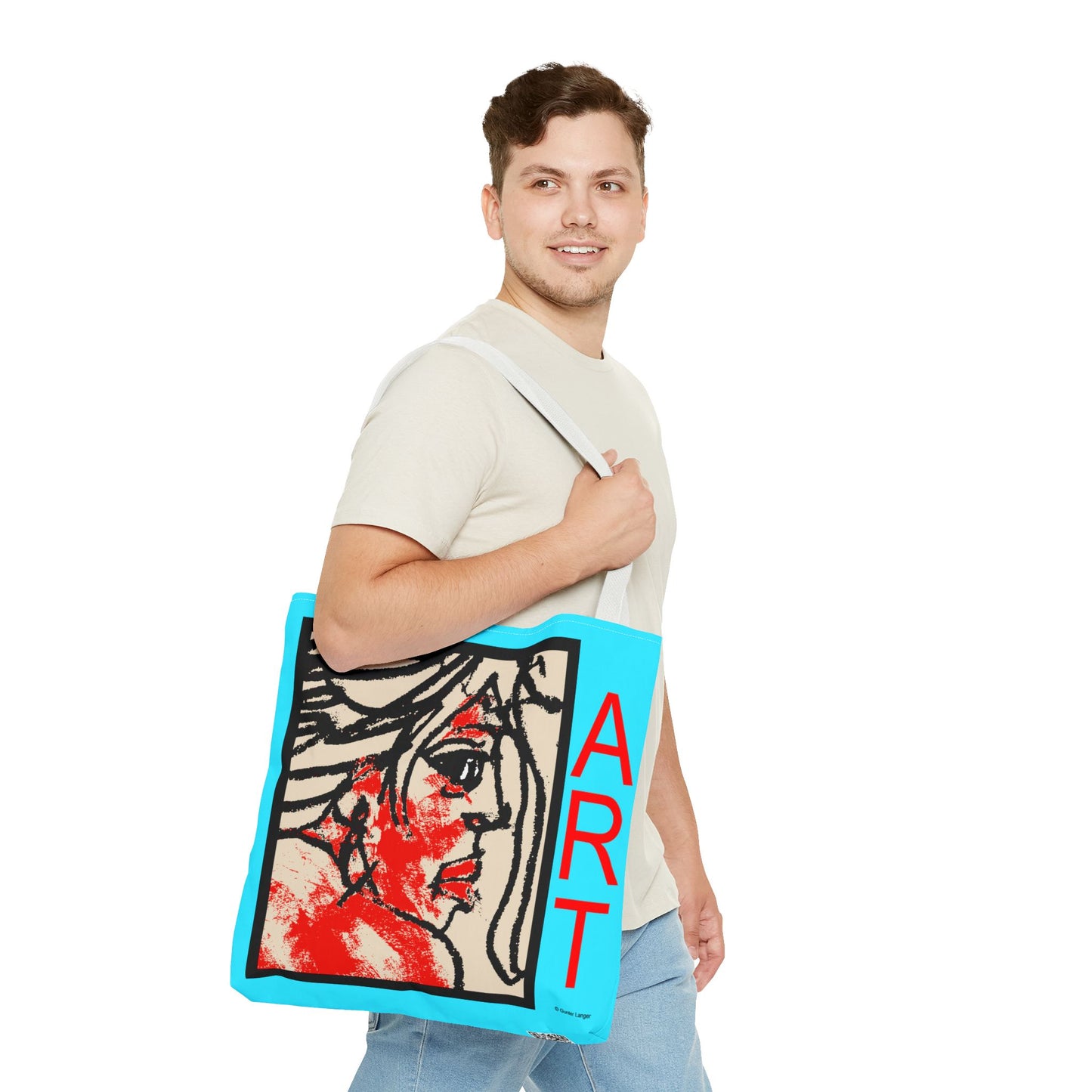 Tote Bag (AOP) - Motiv:  Front Ria & Rückseite Ria Blau
