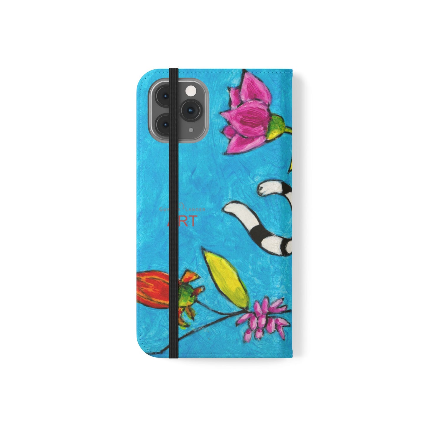 Flip Cases - Motiv: Gescheckte Katze schwebt