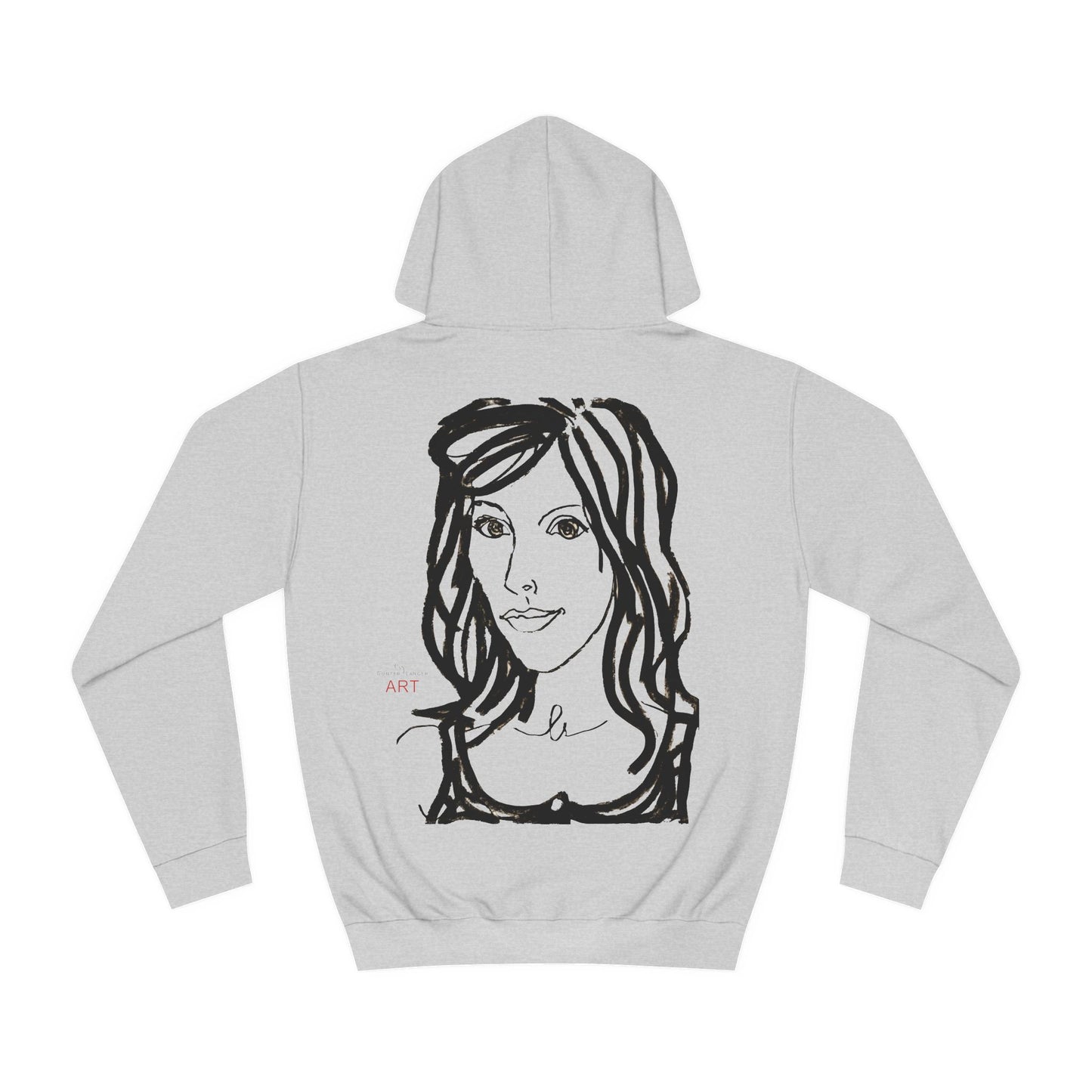 Unisex College Hoodie -  Motiv: Front Esther (klein) & Rückseite Esther