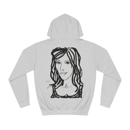 Unisex College Hoodie -  Motiv: Front Esther (klein) & Rückseite Esther