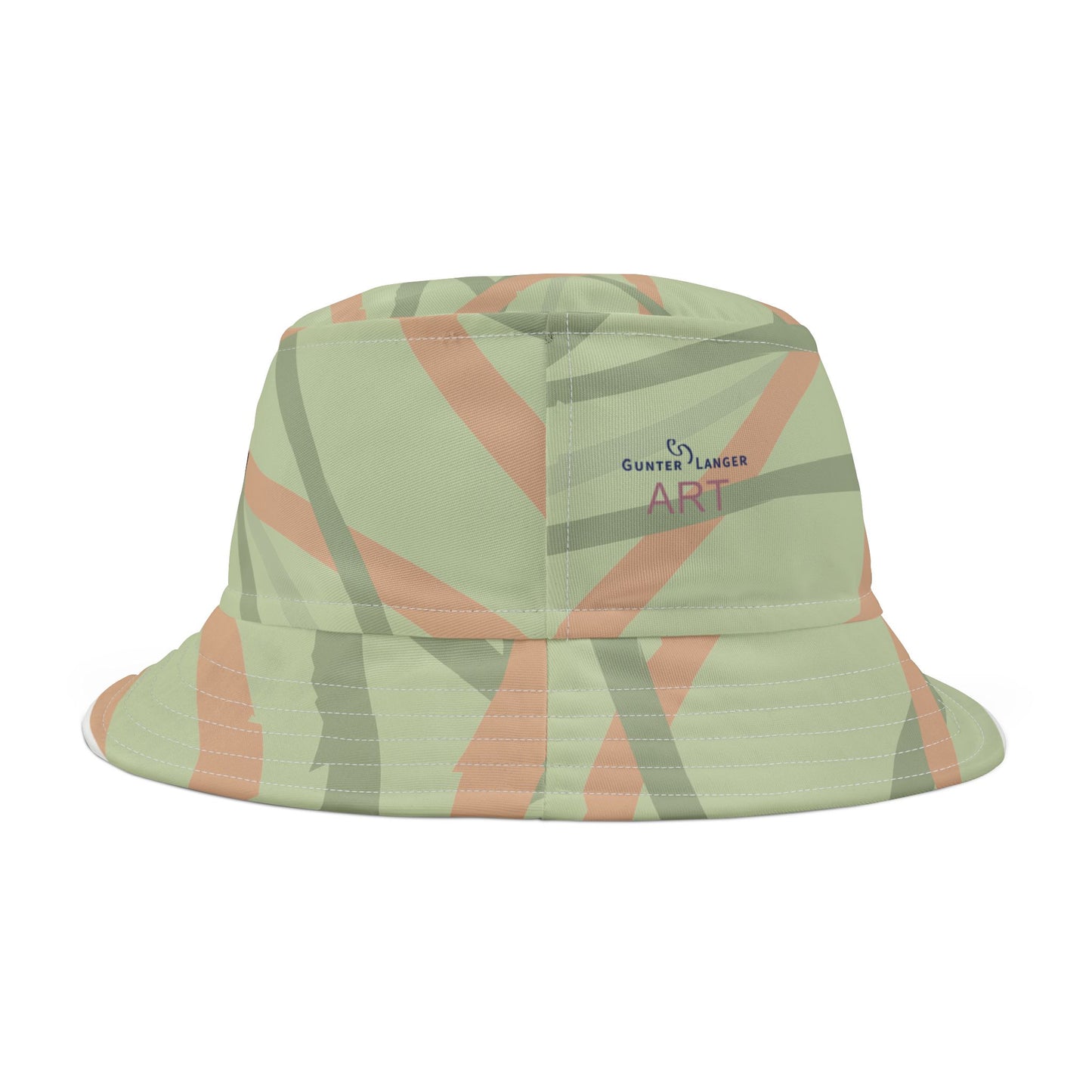 Bucket Hat (AOP) - Motiv: Miau, Mikado hellgrün