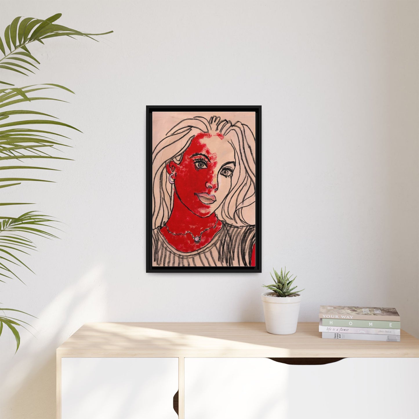 Matte Canvas, Framed (Multi-color) - Motiv: Christina, H 45,72 bis 76,20 cm