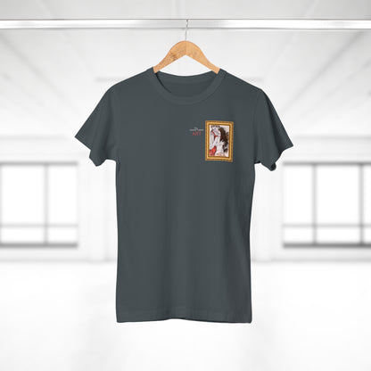 Single Jersey Women's T-shirt - dunkel - Motiv: Bei dir, H 11 cm