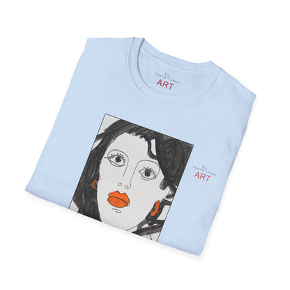 Unisex Softstyle T-Shirt - Motiv: Front & Rückseite Edda, 28,5 cm, Neck Label