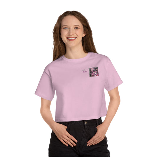 Champion Women's Heritage Cropped T-Shirt - Motiv: Front, Stella, H 6,3 cm
