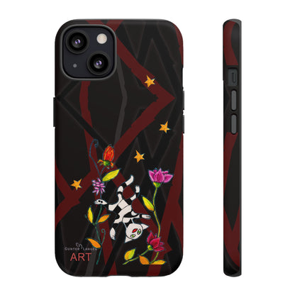 Tough Cases - iPhone - Motiv: Katze schwebt und Ranken, H 7,73 cm, Mikado3