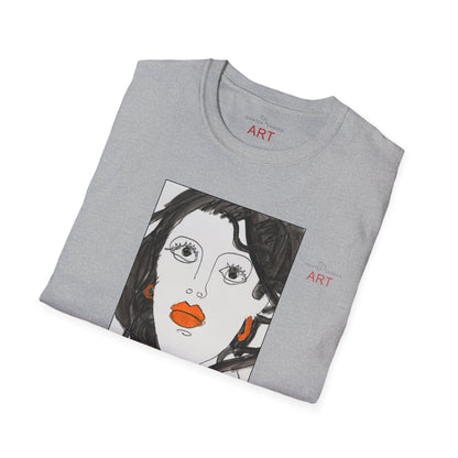 Unisex Softstyle T-Shirt - Motiv: Front & Rückseite Edda, 28,5 cm, Neck Label