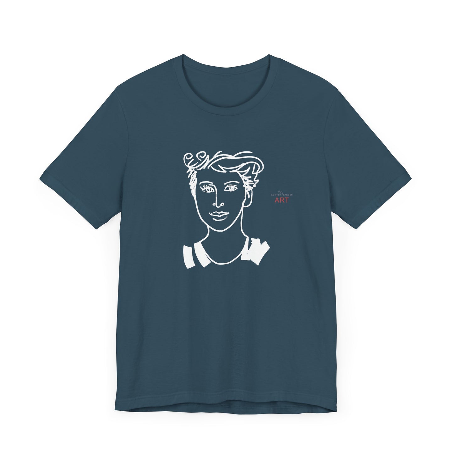 Unisex Jersey Short Sleeve Tee Shirt - Motiv: Front Lars,  H 24,5 cm