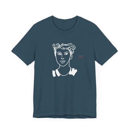 Unisex Jersey Short Sleeve Tee Shirt - Motiv: Front Lars,  H 24,5 cm