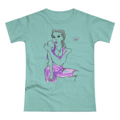 Single Jersey Women's T-shirt - Motiv: Front, Front Carlotta H 34,5 cm