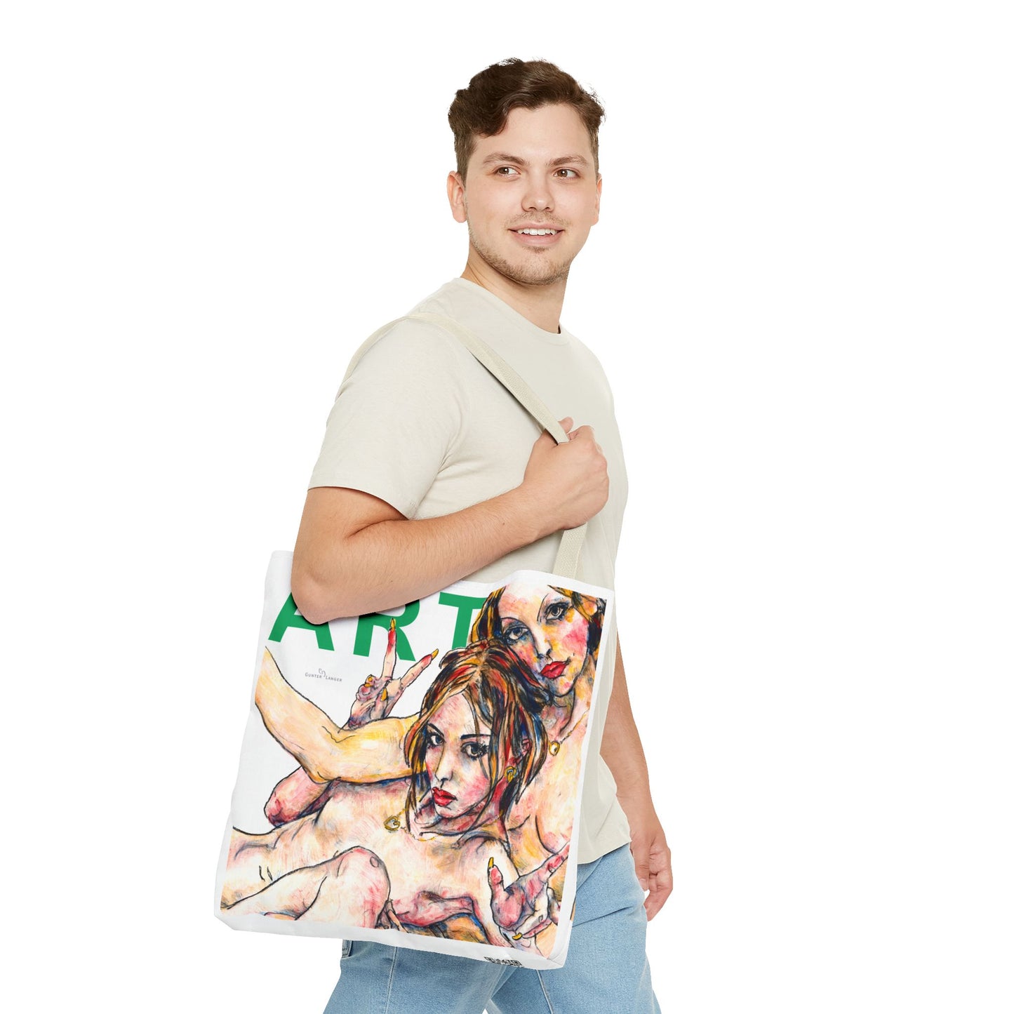 Tote Bag (AOP) - Motiv: Camilla - Leni & Romina, Weiß
