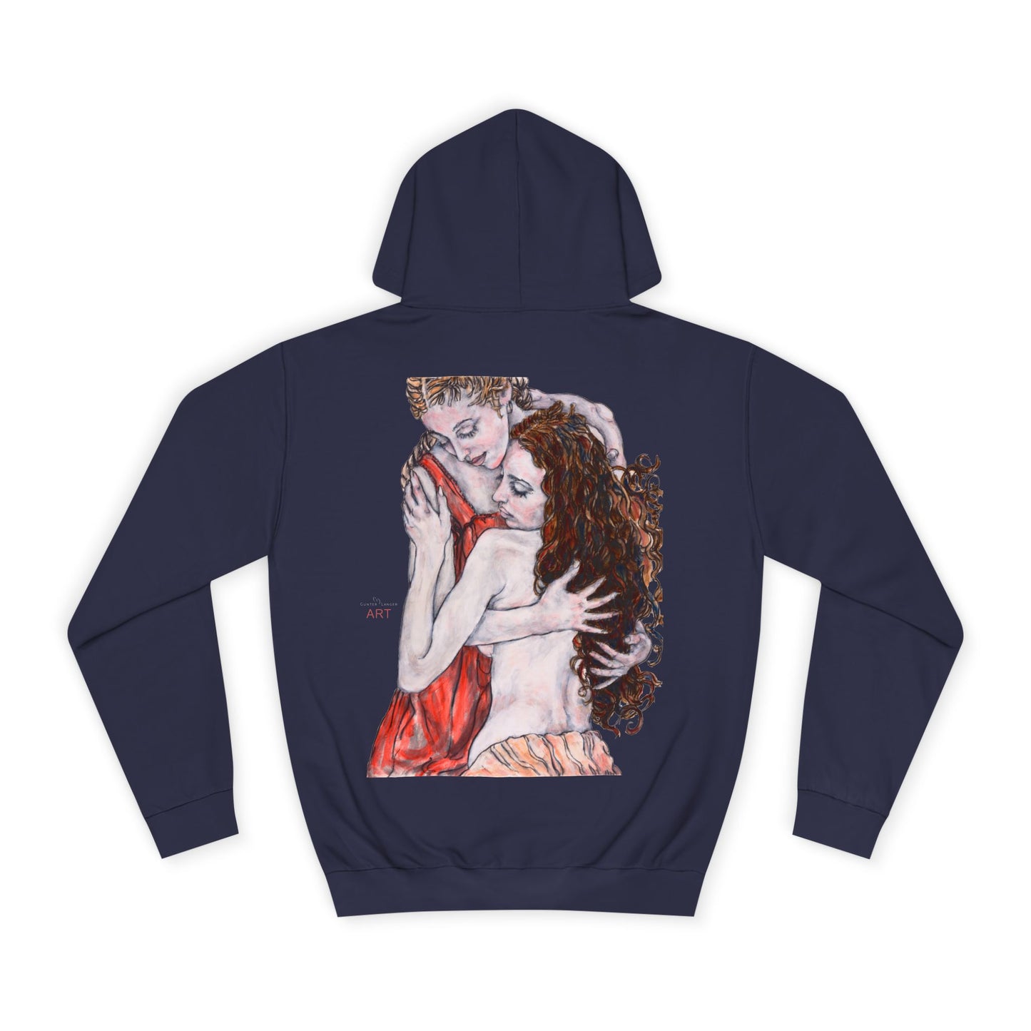 Unisex College Hoodie - Motiv: Front Bei dir & Rückseite Bei dir