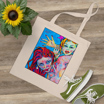Tote Bag - Motiv: Valea und Sophia, einseitig bedruckt, H30,5 cm