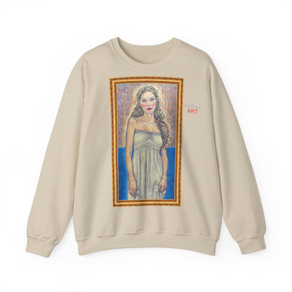 Unisex Heavy Blend™ Crewneck Sweatshirt - Motiv:  Front Marie (halb, gerahmt) & Rückseite Marie (gerahmt)