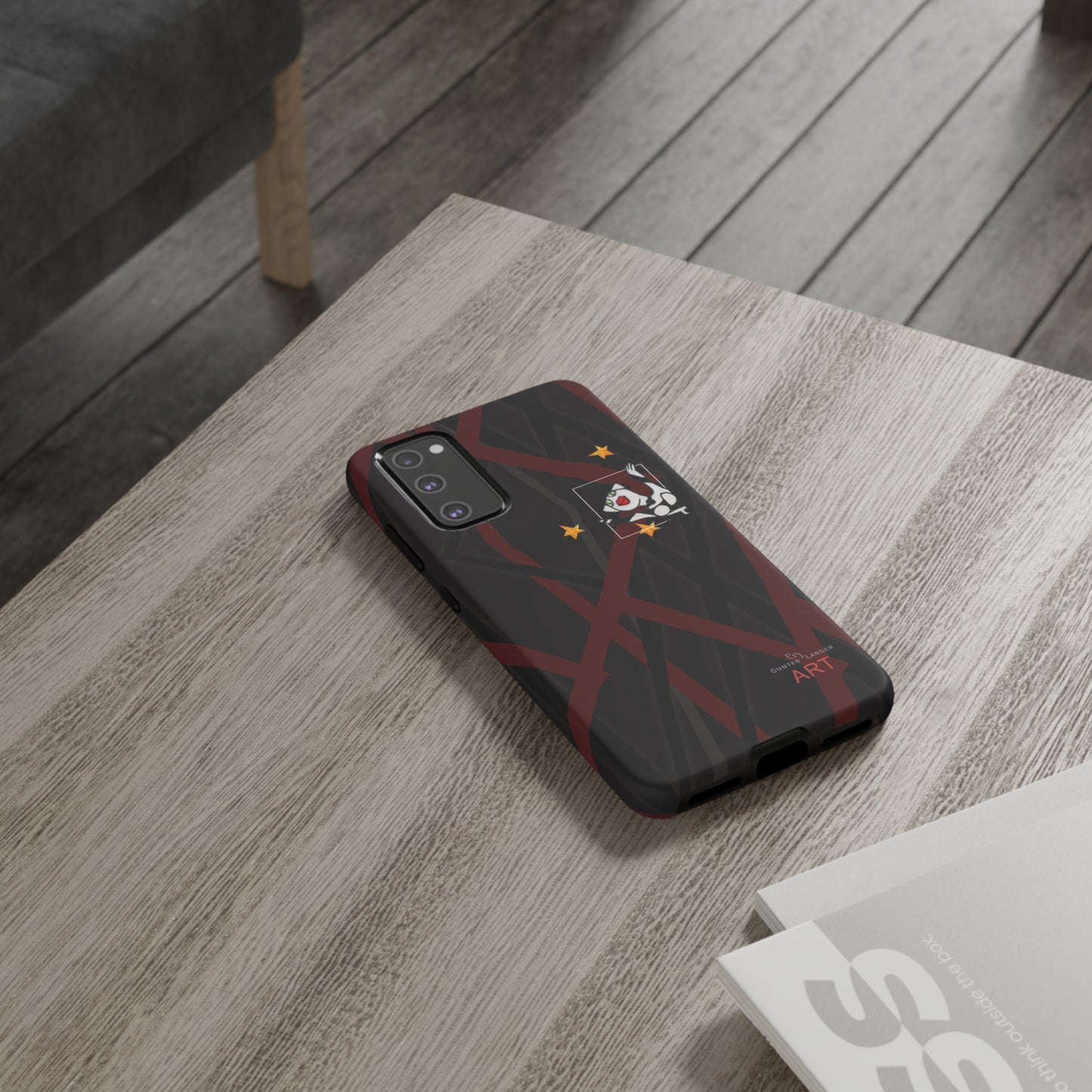 Tough Cases - Google Pixel - Samsung Galaxy - Motiv:  "Miau" klein H 8 cm, Sternenhimmel, Mikado3