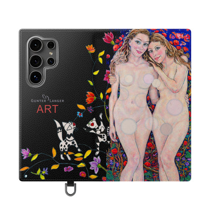 Flip Cases - Motiv: Waldnymphen, Schwarz, Seifenblasen