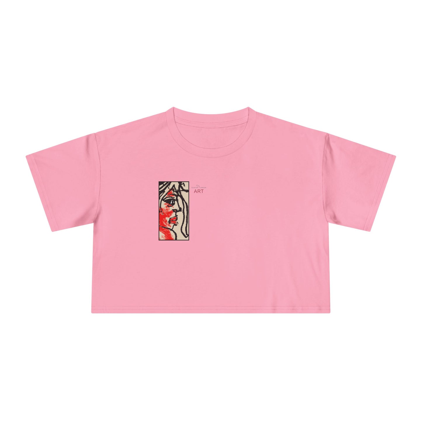 Women's Crop Tee  - Motiv: Front Ria (Ausschnitt H 13,5 cm), & Rückseite Ria, H 24,8 cm