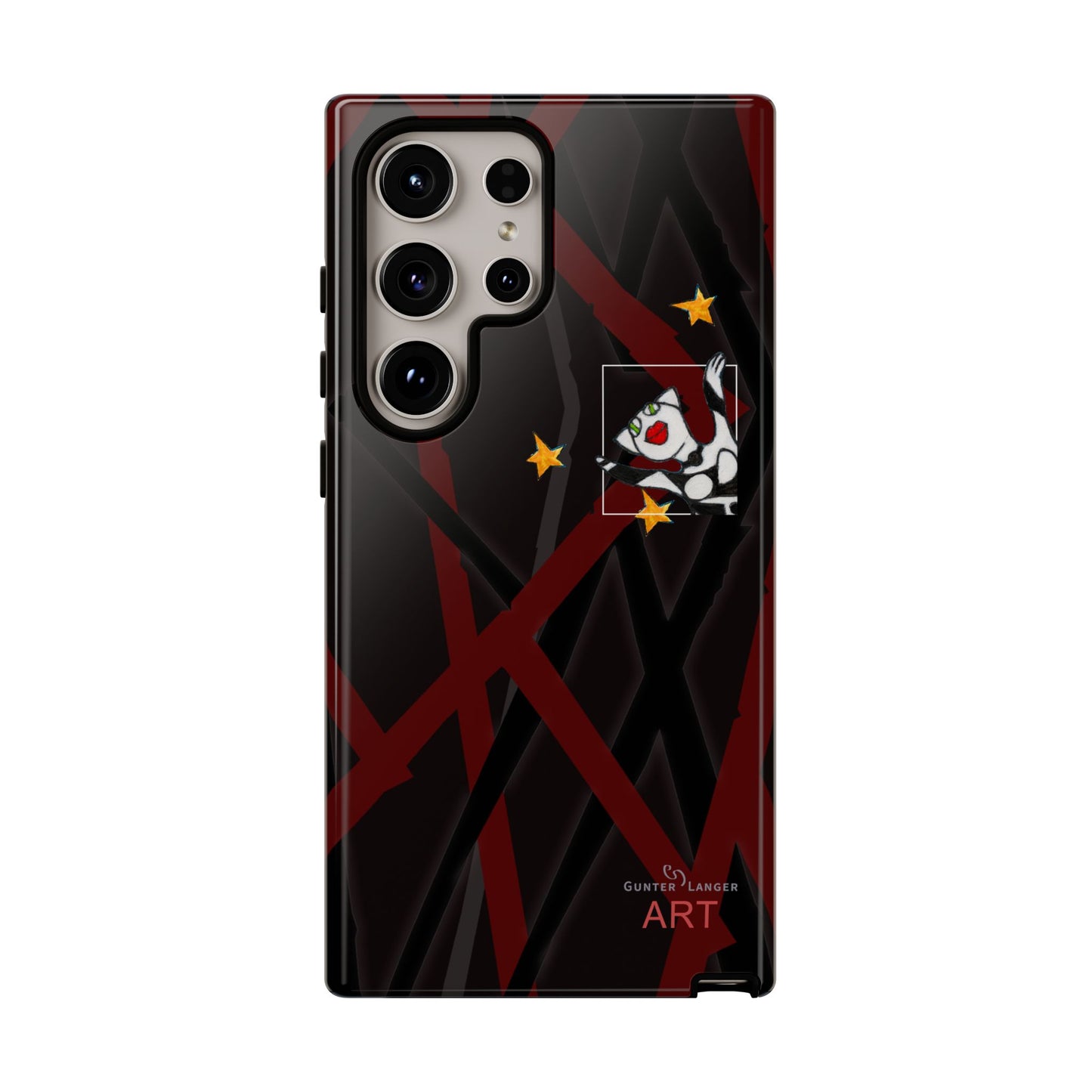 Tough Cases - Google Pixel - Samsung Galaxy - Motiv:  "Miau" klein H 8 cm, Sternenhimmel, Mikado3
