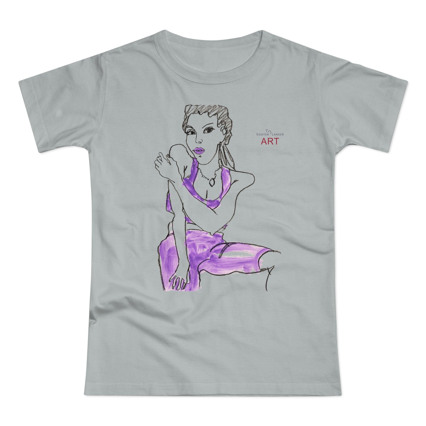 Single Jersey Women's T-shirt - Motiv: Front, Front Carlotta H 34,5 cm