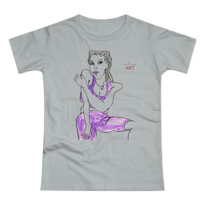 Single Jersey Women's T-shirt - Motiv: Front, Front Carlotta H 34,5 cm