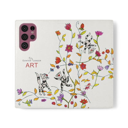 Flip Cases - Motiv: Drei Karierte Katzen auf weiß