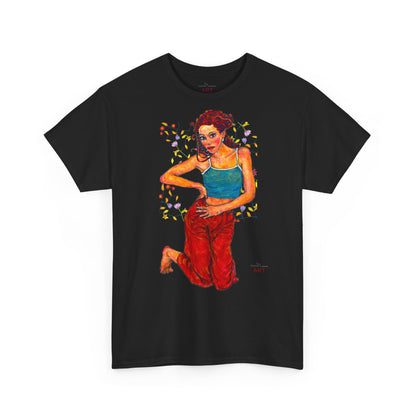 Unisex Heavy Cotton Tee - Motiv: Motiv Lea, Ranken, 49cm, Neck Label