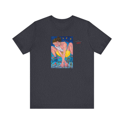 Unisex Jersey Short Sleeve Tee - Motiv: Front Alva, H 26 cm & Rückseite Alva, H 41 cm