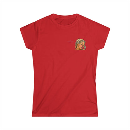 Women's Softstyle Tee - Motiv: Front, Erna, H 8 cm