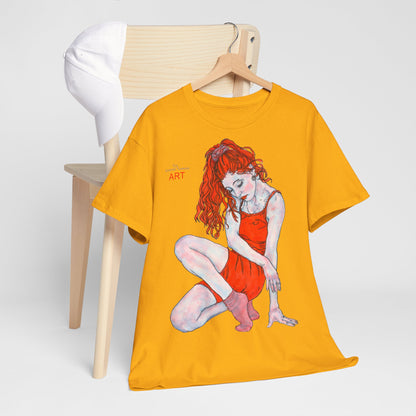 Unisex Heavy Cotton Tee - Motiv: Front Julia,  H 47 cm
