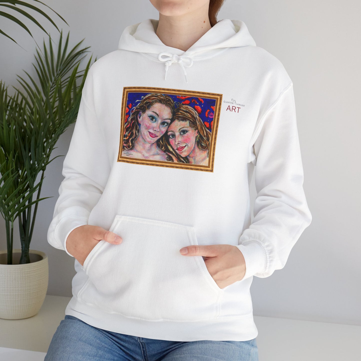 Unisex Heavy Blend™ Hooded Sweatshirt - Motiv: Front "Freundinnen" H 17,5 cm