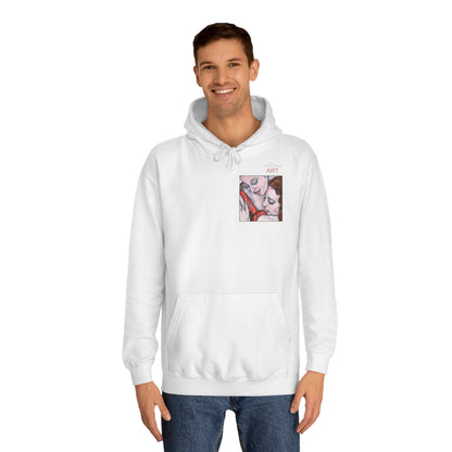 Unisex College Hoodie - Motiv: Front Bei dir & Rückseite Bei dir (gerahmt)