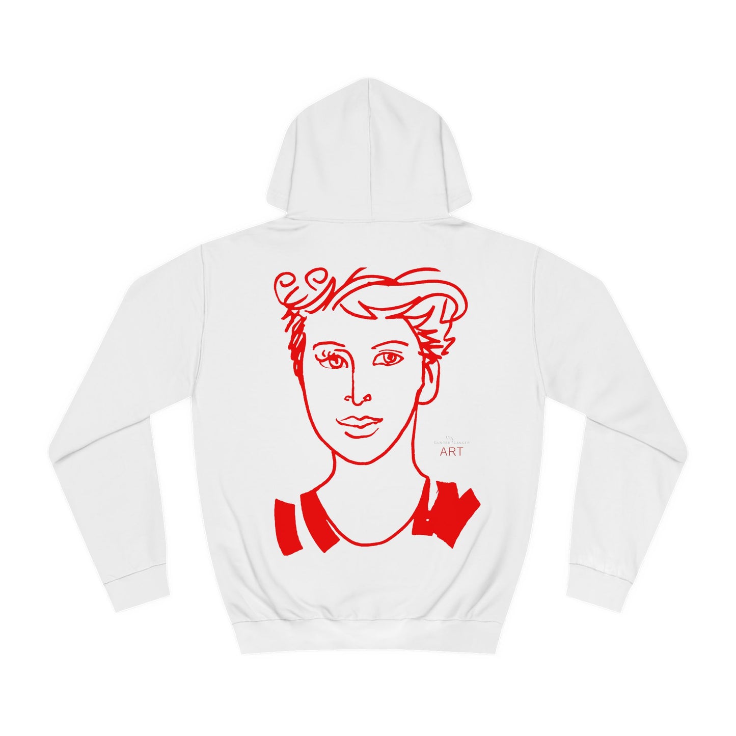 Unisex College Hoodie - Motiv: Front Logo & Rückseite Lars rot