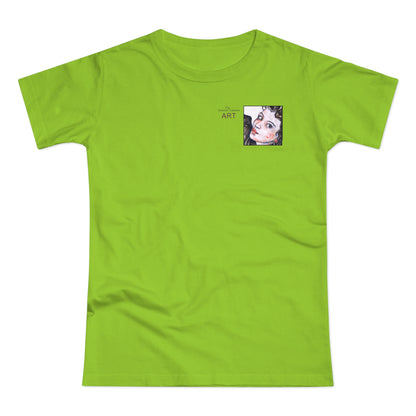 Single Jersey Women's T-shirt - hell - Motiv: Annette, Ausschnitt, H 7,5 cm