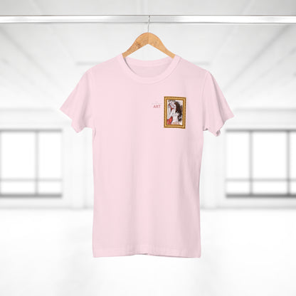 Single Jersey Women's T-shirt - dunkel - Motiv: Bei dir, H 11 cm