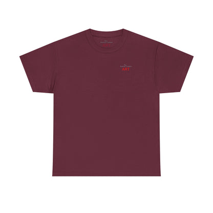 Unisex Heavy Cotton Tee - Motiv: Front Logo & Rückseite Lina, Neck Label