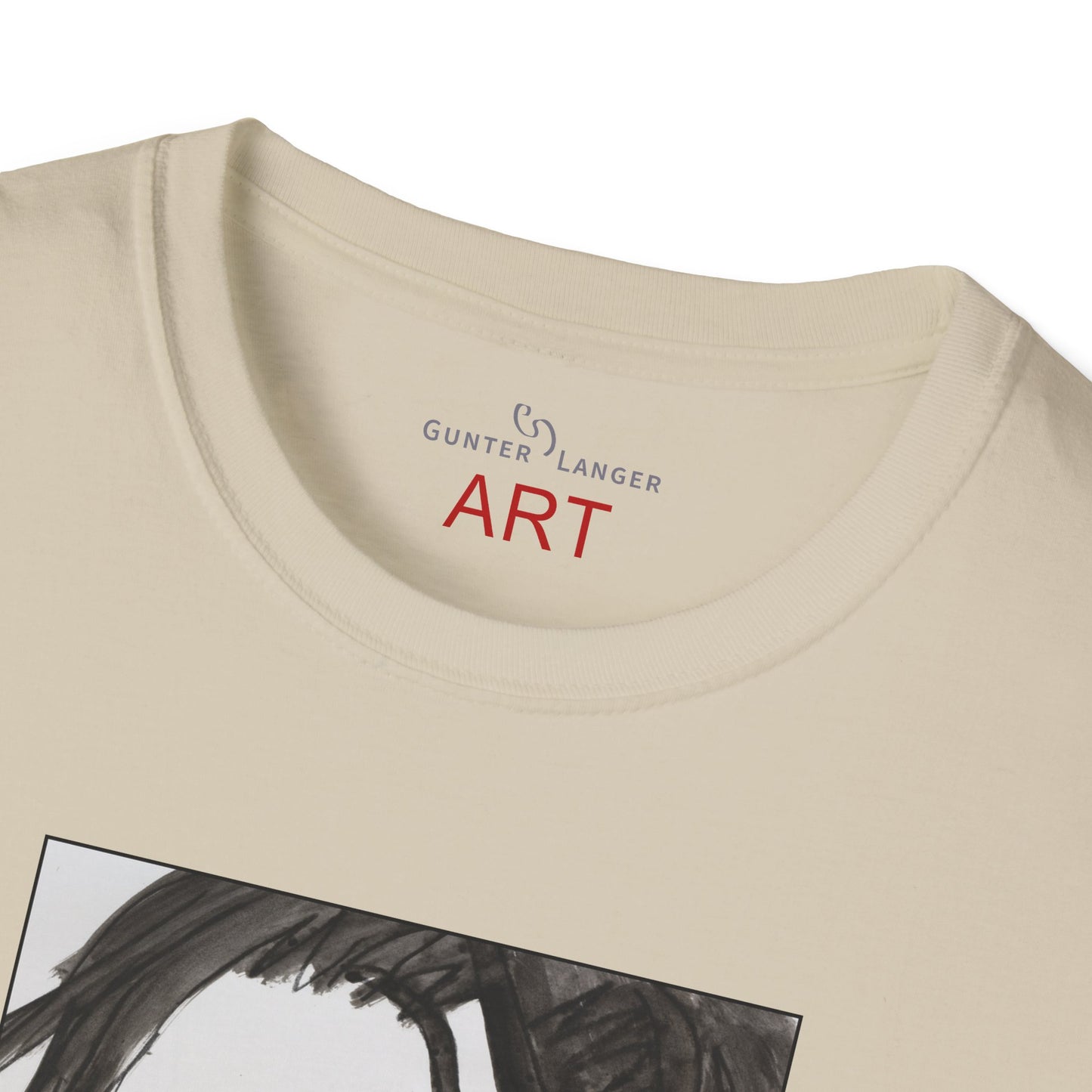 Unisex Softstyle T-Shirt - Motiv: Front & Rückseite Edda, 28,5 cm, Neck Label