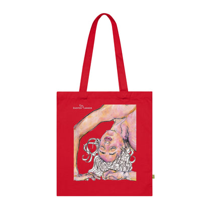 Organic Cotton Tote Bag - Motiv: Bei dir & Hanna, zweiseitig bedruckt, H30 cm