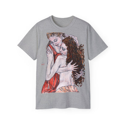 Unisex Ultra Cotton Tee - Mutter und Tochter, Front Bei dir, H 49 cm