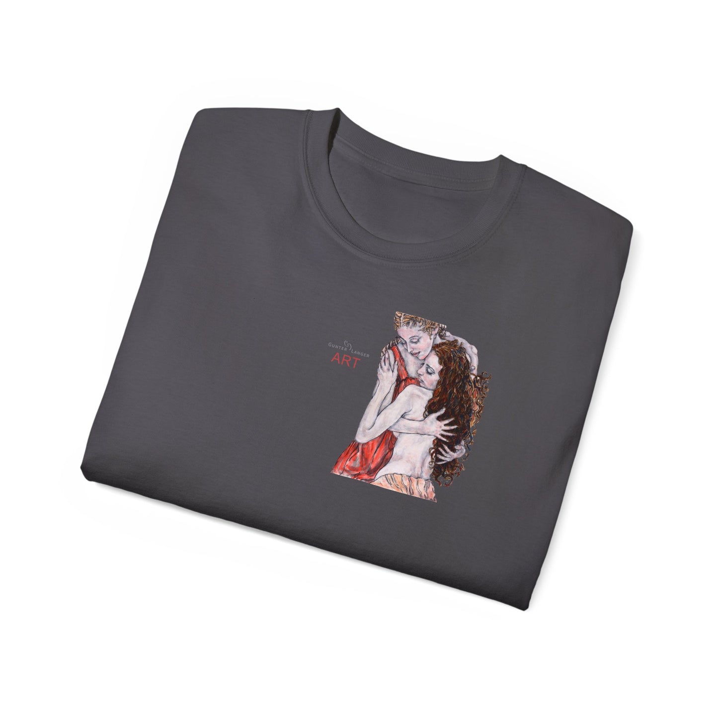 Unisex Ultra Cotton Tee - Mutter und Tochter - Motiv Bei dir (klein) & Bei dir (groß)