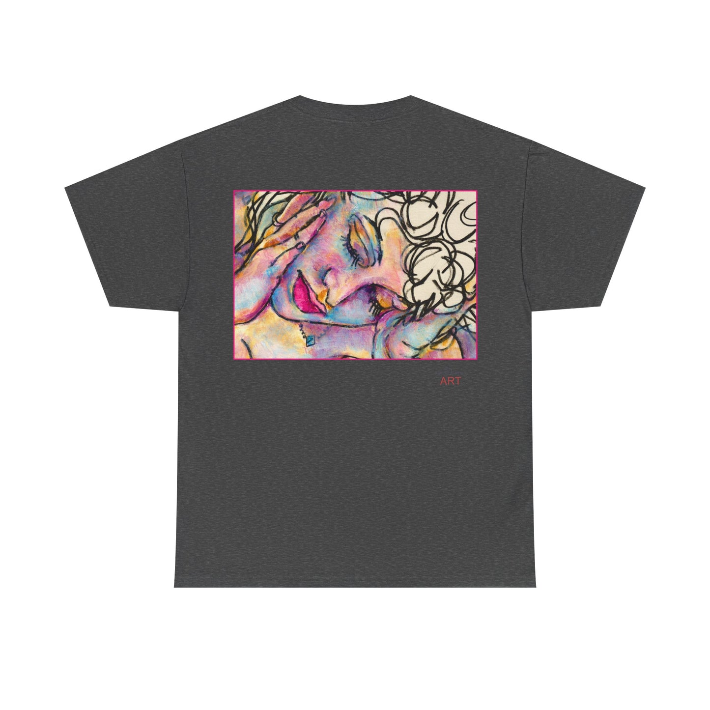 Unisex Heavy Cotton Tee - Motiv:  Motiv: Front Mara, H 9 cm & Rückseite Mara, H 27 cm